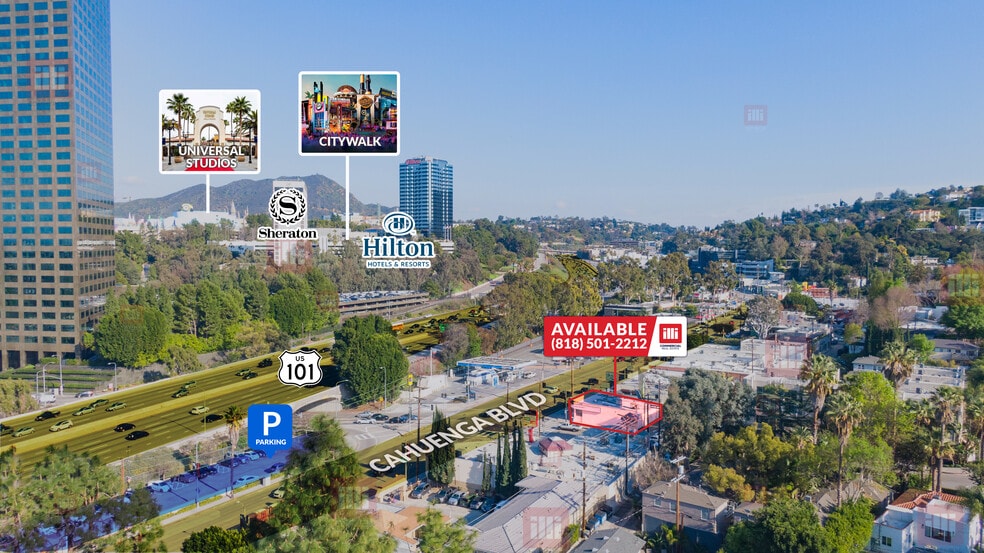 3797 Cahuenga Blvd, Studio City, CA for lease - Aerial - Image 2 of 7