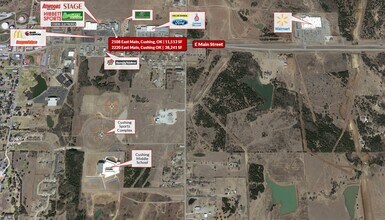 2220 E Main St, Cushing, OK - AERIAL  map view