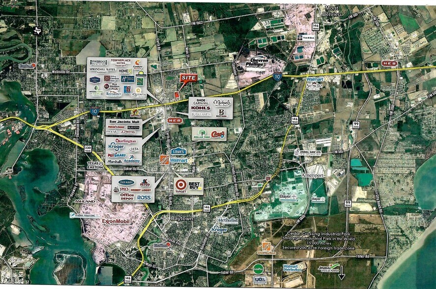 NEQ I-10 & Garth Rd, Baytown, TX à vendre - Aérien - Image 2 de 3