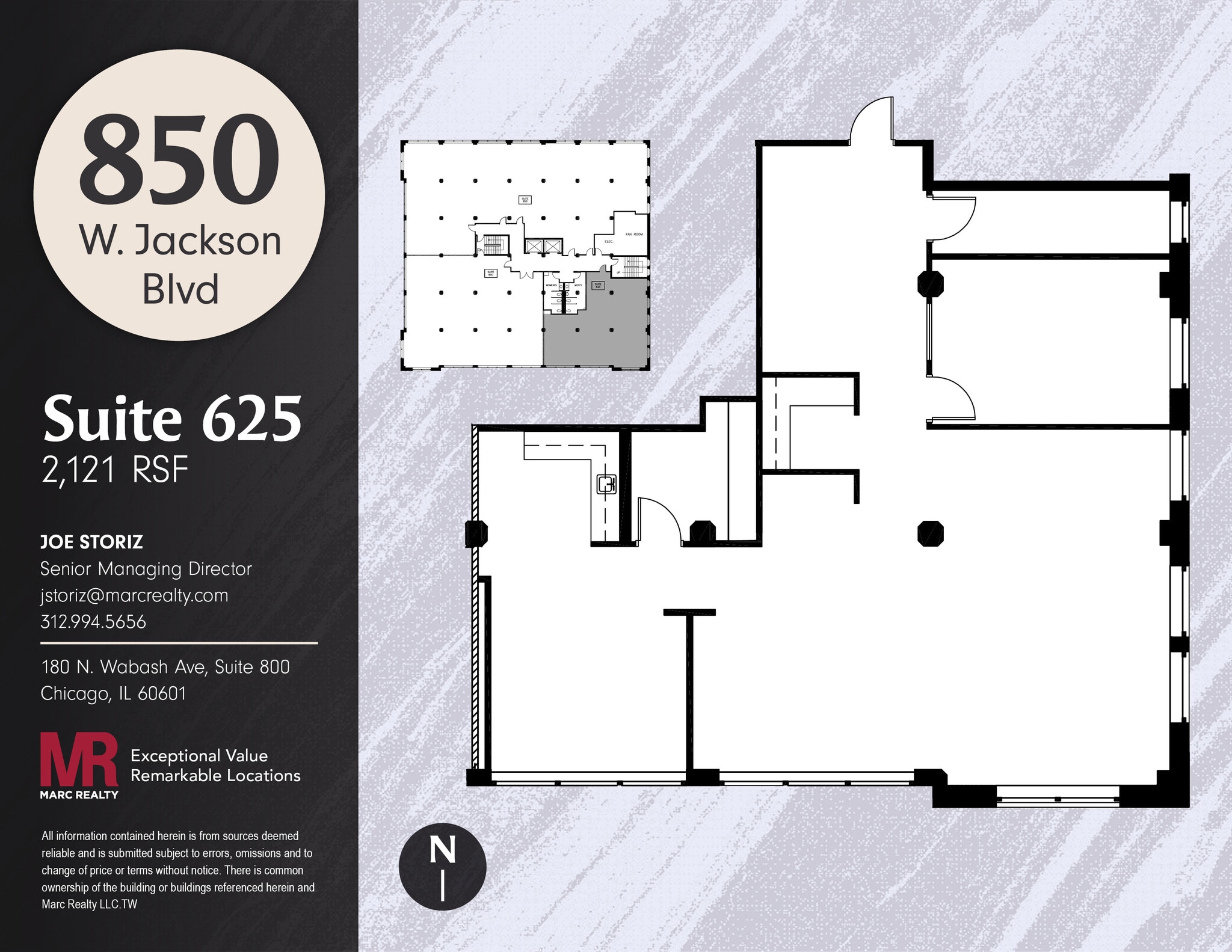 850 W Jackson Blvd, Chicago, IL for lease Floor Plan- Image 1 of 9