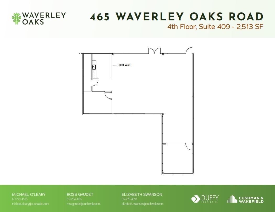 465 Waverley Oaks Rd, Waltham, MA for lease Floor Plan- Image 1 of 6