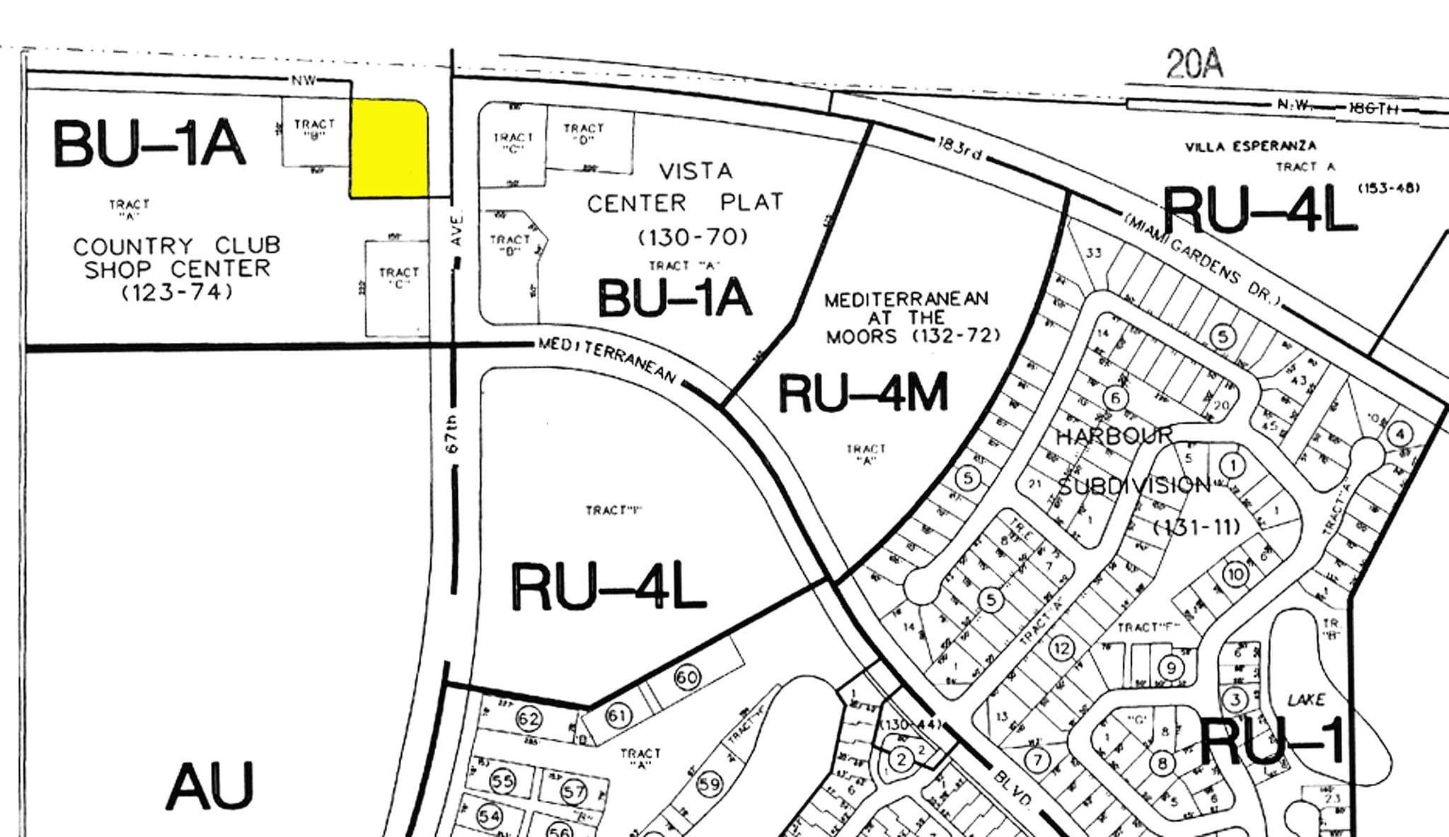 18590 NW 67th Ave, Miami Lakes, FL for lease Plat Map- Image 1 of 2