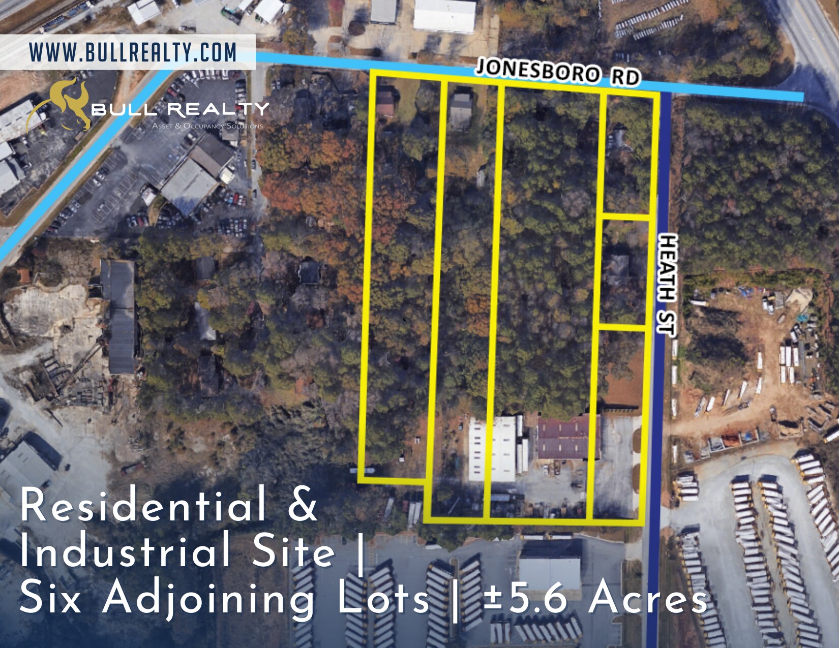 Six Adjoining Sites on Jonesboro & Heath St rd, Fairburn, GA à vendre Photo principale- Image 1 de 11