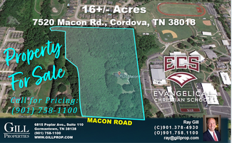 Plus de détails pour 7520 Macon Rd, Cordova, TN - Terrain à vendre