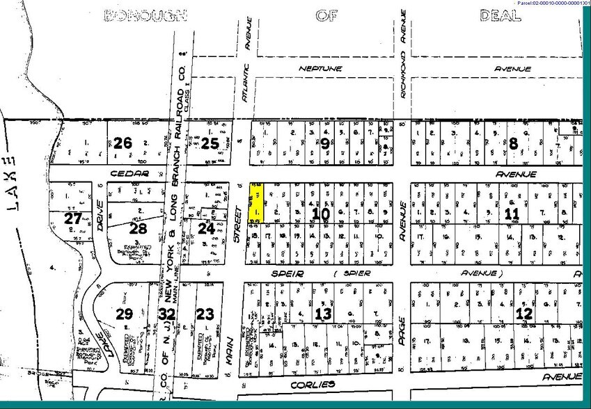 100-108 Main St, Allenhurst, NJ à louer - Plan cadastral - Image 2 de 2