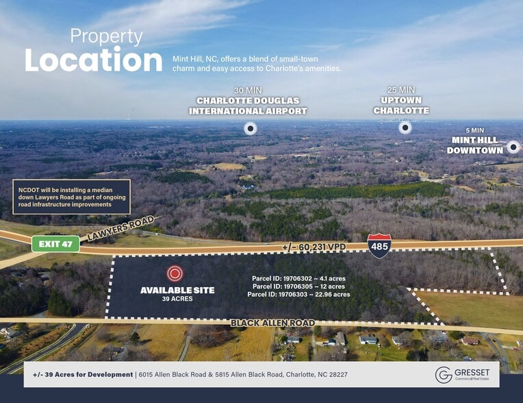 6015 & 5815 Allen Black Rd, Charlotte, NC for sale - Building Photo - Image 2 of 2