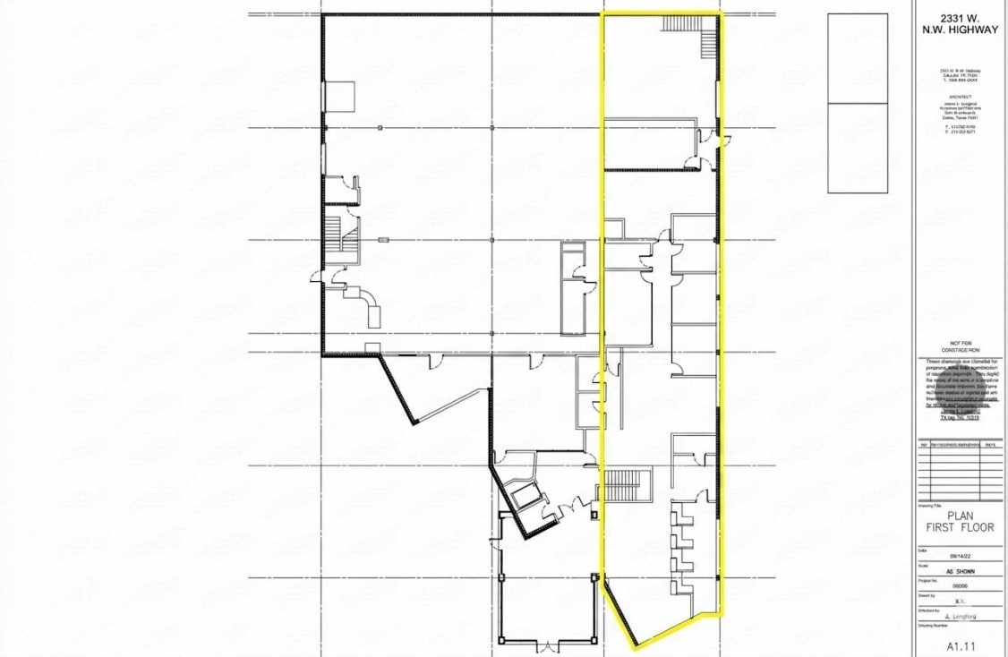 2331 W Northwest Hwy, Dallas, TX à louer Plan d’étage- Image 1 de 4
