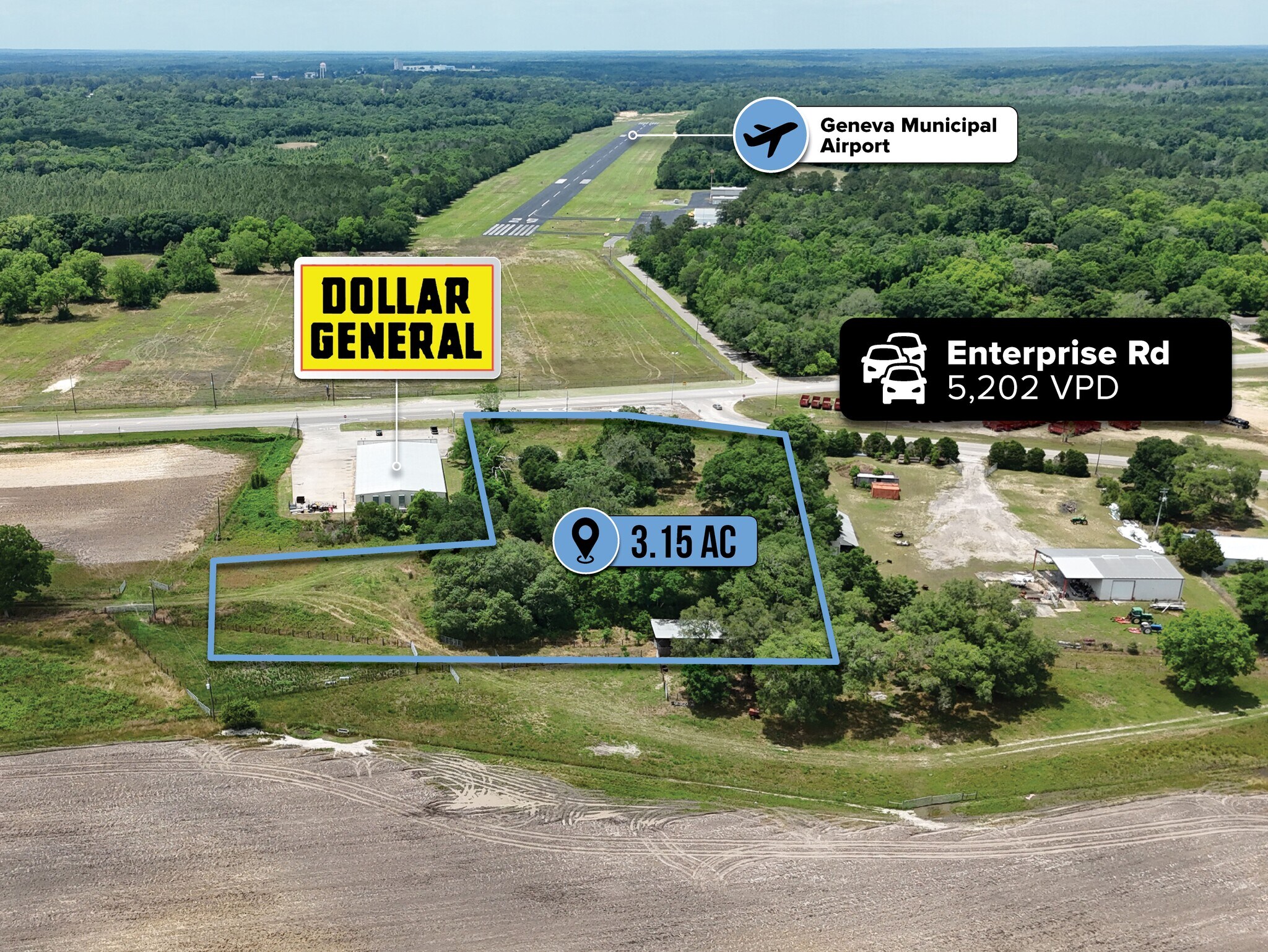 adj. to 715 Enterprise Road, Geneva, AL à vendre Photo du bâtiment- Image 1 de 9