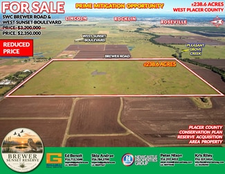 Plus de détails pour SWC Brewer Road & West Sunset Boulevard, Pleasant Grove, CA - Terrain à vendre