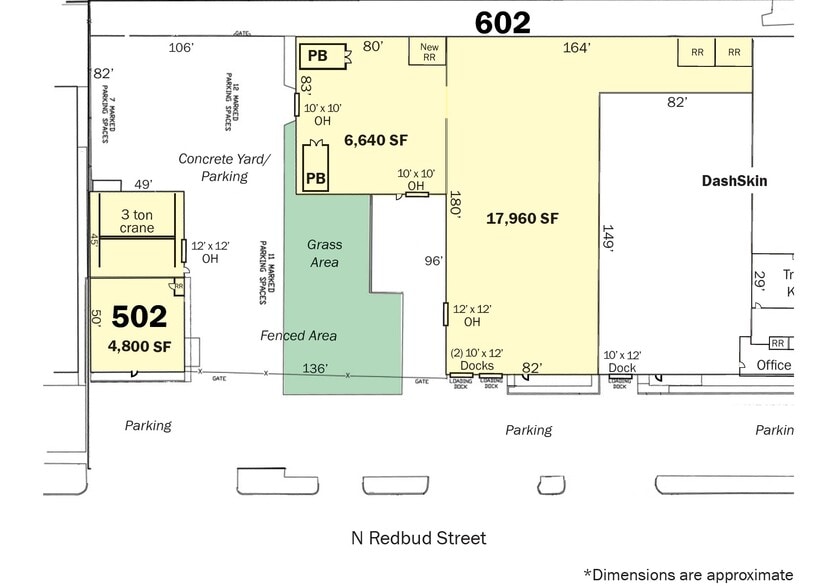 502-602 N Redbud Ave, Broken Arrow, OK for lease - Site Plan - Image 2 of 7