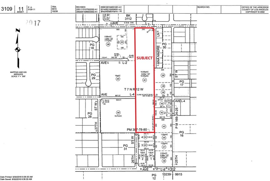 W Avenue L, Lancaster, CA à vendre - Plan cadastral - Image 2 de 3