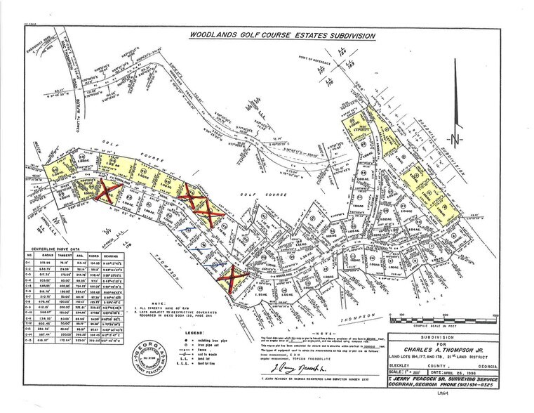 34 Lots Woodland Estates Subdivision, Cochran, GA à vendre - Plan de site - Image 3 de 3