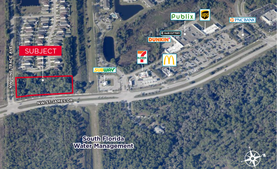 NW Corner of St James & Pine Trace Ave, Port Saint Lucie, FL for sale - Building Photo - Image 3 of 4