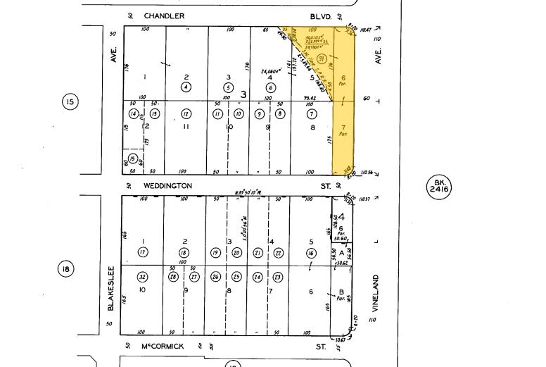 5321 Vineland Ave, North Hollywood, CA à louer - Plan cadastral - Image 3 de 5