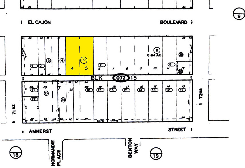 7125 El Cajon Blvd, San Diego, CA à vendre - Plan cadastral - Image 1 de 1