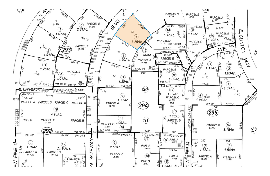 2002 N Gateway Blvd, Fresno, CA à vendre - Plan cadastral - Image 3 de 4