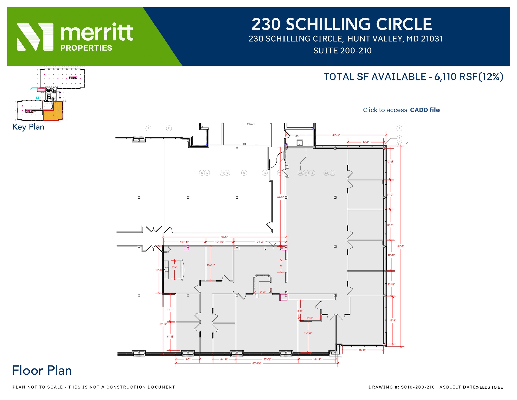 215 Schilling Cir, Hunt Valley, MD à louer Plan d’étage- Image 1 de 1