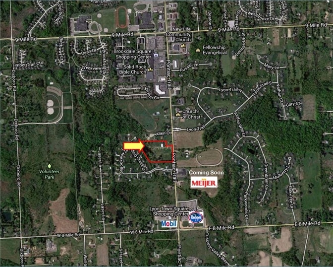 21411 Pontiac Trl, South Lyon, MI for sale - Aerial - Image 2 of 2