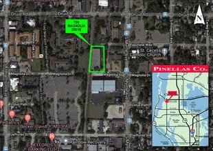 700 Magnolia Dr, Clearwater, FL - AERIAL map view