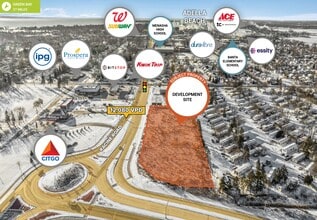 Racine Rd, Menasha, WI - AERIAL map view