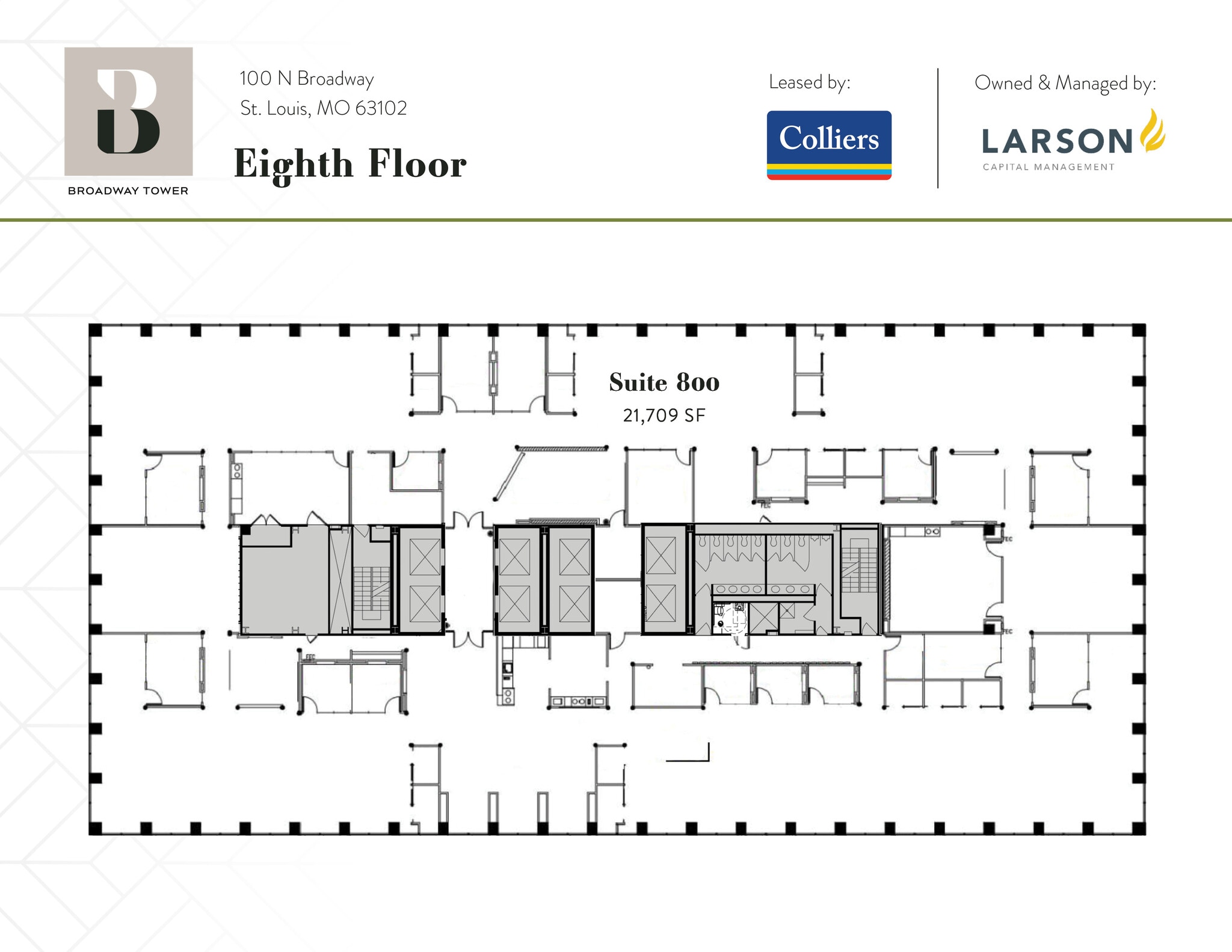 100 N Broadway, Saint Louis, MO à louer Plan d’étage- Image 1 de 1
