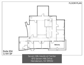 870 Seven Hills Dr, Henderson, NV à louer Plan d’étage- Image 1 de 1