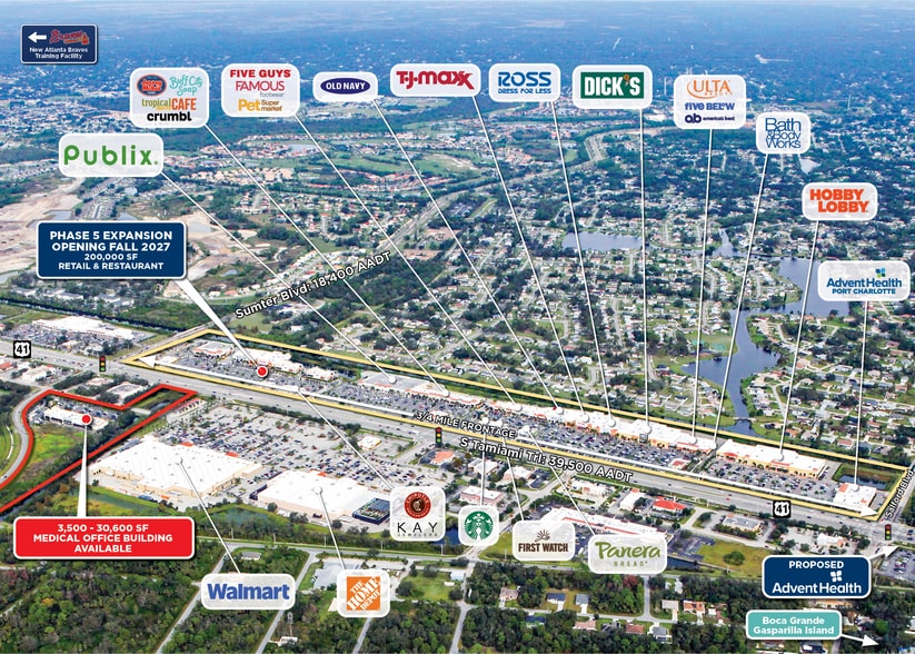 5900 Sumter Blvd, North Port, FL for lease - Aerial - Image 2 of 5