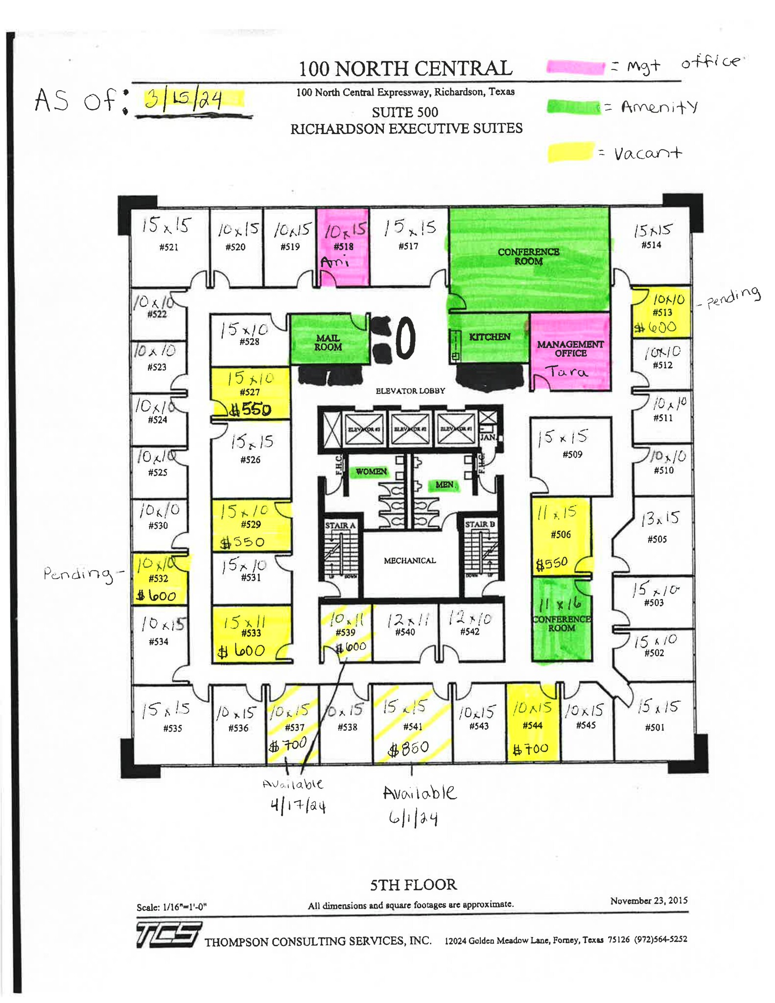 100 N Central Expy, Richardson, TX à louer Plan de site- Image 1 de 1