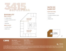 3415 S sepulveda Blvd, Los Angeles, CA à louer Plan d’étage- Image 1 de 1