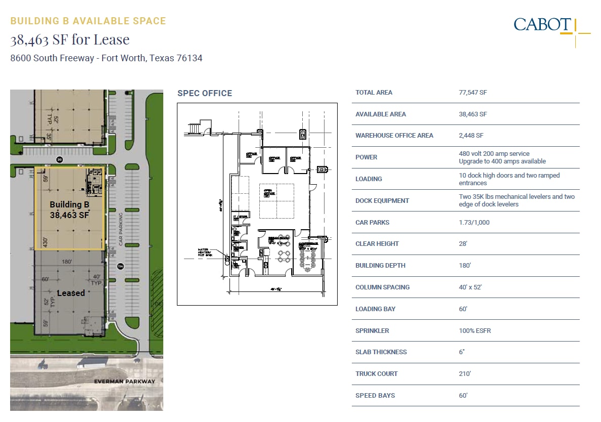 8300 South Freeway, Fort Worth, TX for lease Floor Plan- Image 1 of 1