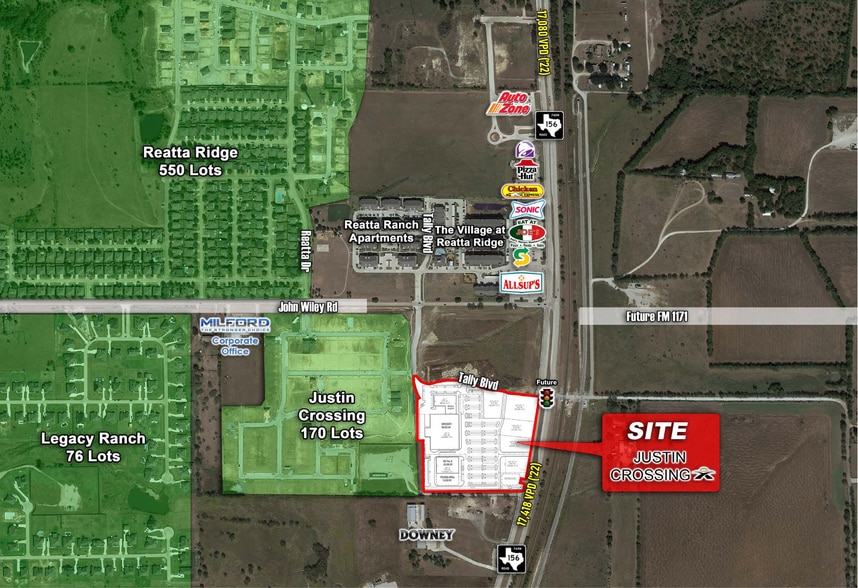 SWC FM-156 & John Wiley Rd, Justin, TX for lease - Building Photo - Image 3 of 9