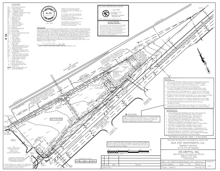1685 Atlanta Hwy NW, Auburn, GA à vendre - Plan cadastral - Image 2 de 2