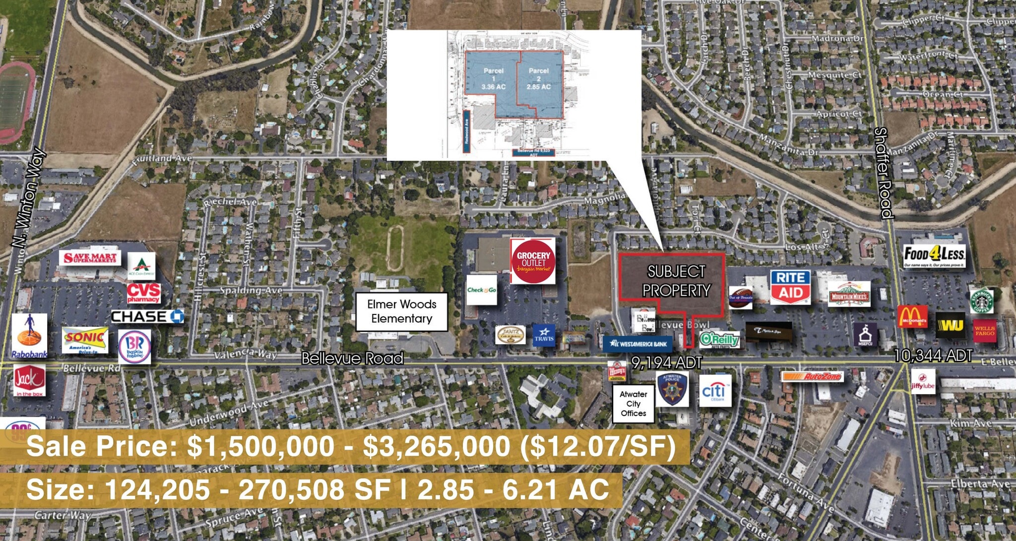 Bellvue Rd & Redwood Ave, Atwater, CA for sale Building Photo- Image 1 of 4