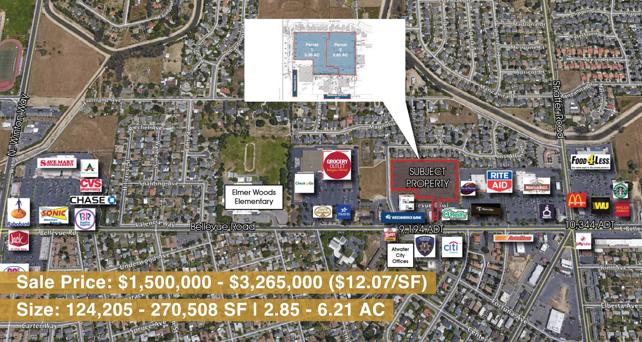 Bellvue Rd & Redwood Ave, Atwater, CA à vendre Photo du bâtiment- Image 1 de 4