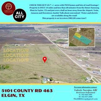 Plus de détails pour 5101 County Road 463, Elgin, TX - Terrain à vendre