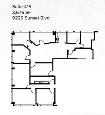 9229 W Sunset Blvd, West Hollywood, CA à louer Plan d’étage- Image 1 de 1