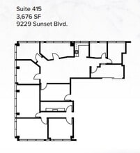 9229 W Sunset Blvd, West Hollywood, CA à louer Plan d’étage- Image 1 de 1