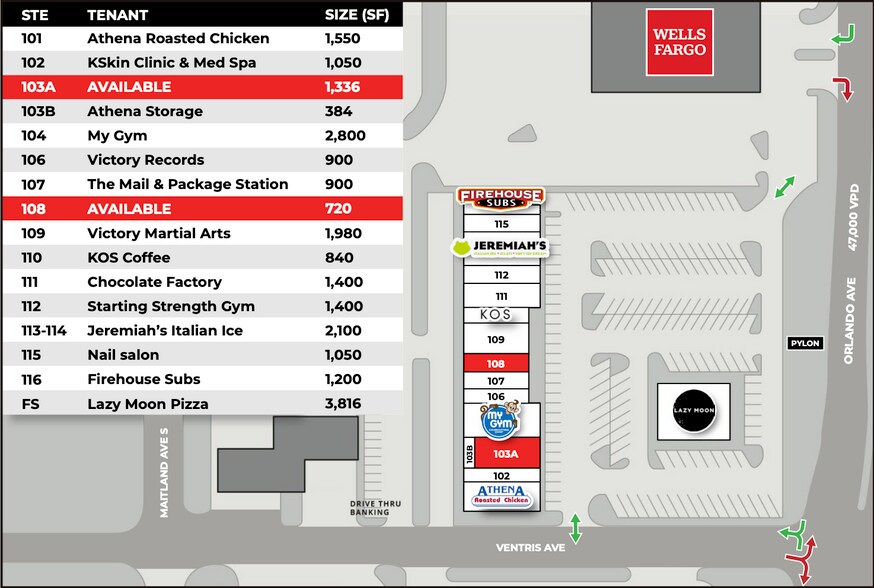 481 S Orlando Ave, Maitland, FL à louer - Plan de site - Image 3 de 6