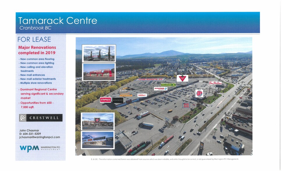 1500 Cranbrook St N, Cranbrook, BC for lease - Aerial - Image 3 of 3