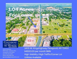 More details for 1405 W Kingshighway, Paragould, AR - Land for Lease