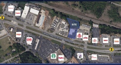 5208 Calhoun Memorial Hwy, Easley, SC - AERIAL  map view