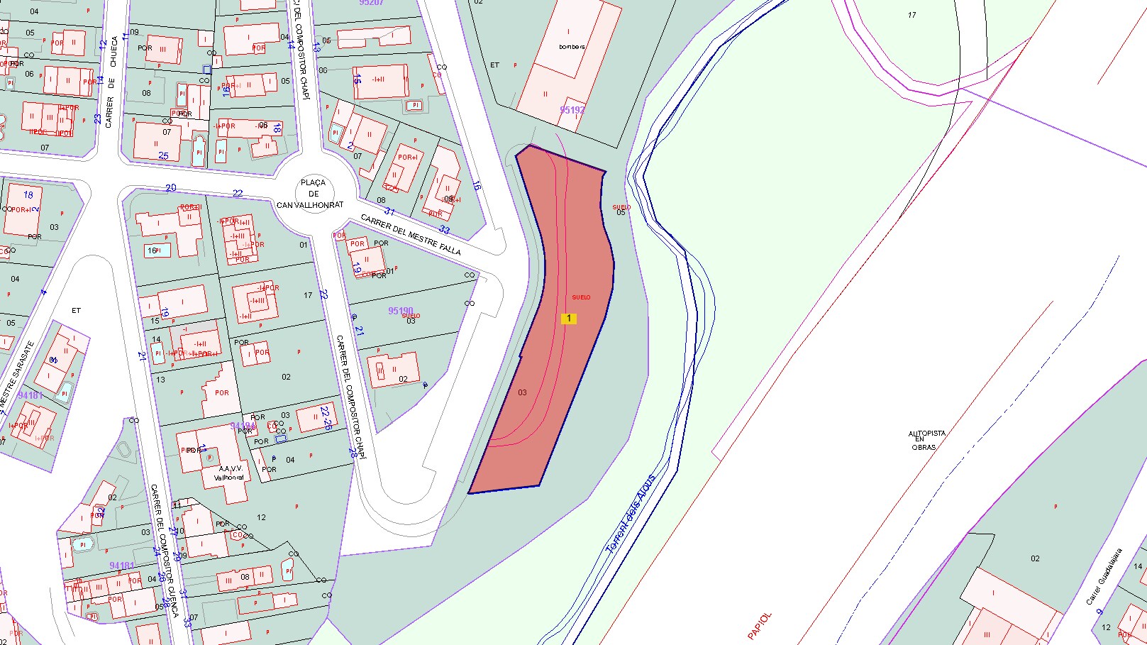 Terrain dans Rubí, Barcelona à vendre Plan cadastral- Image 1 de 3