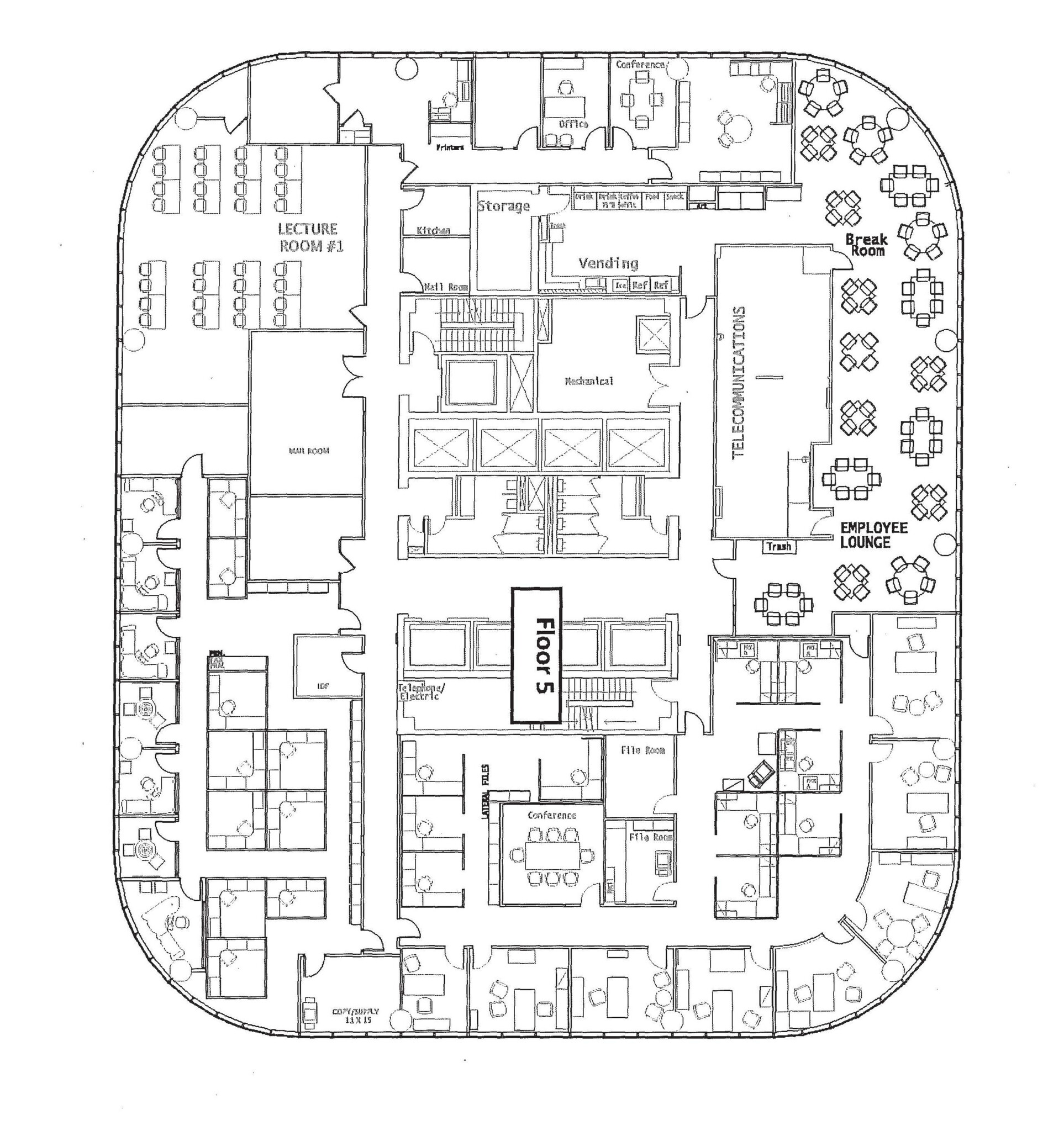 901 E Cary St, Richmond, VA à louer Plan d  tage- Image 1 de 1