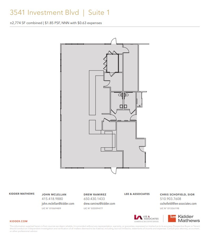 3583 Investment Blvd, Hayward, CA for lease Floor Plan- Image 1 of 1