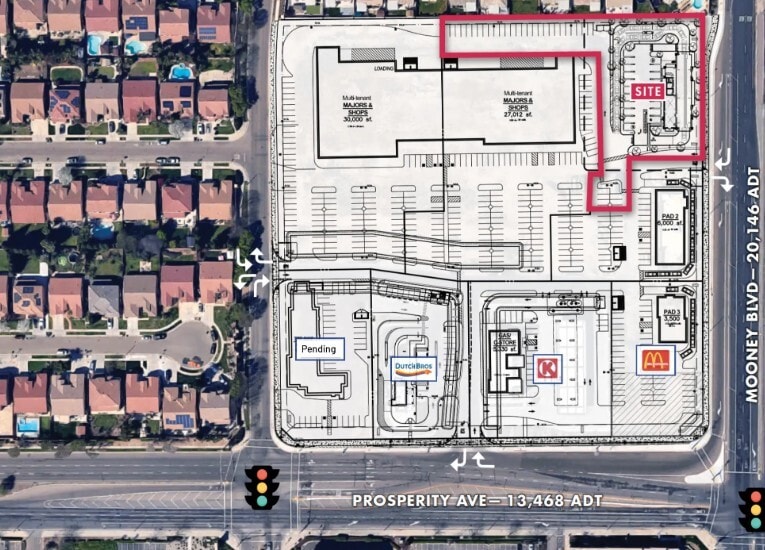 N Mooney Blvd & Prosperity Ave, Tulare, CA for lease - Site Plan - Image 1 of 6