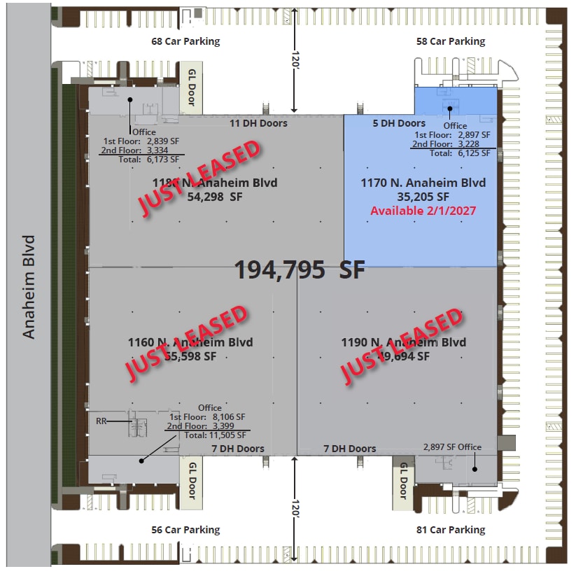 1190-1180 N Anaheim Blvd, Anaheim, CA for lease Site Plan- Image 1 of 1