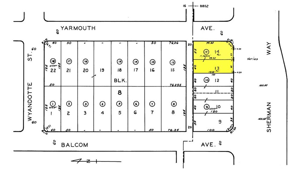 17731-17735 Sherman Way, Reseda, CA à louer - Plan cadastral - Image 2 de 2