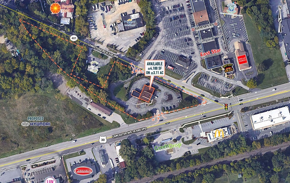 101 Lancaster Ave, Malvern, PA for lease - Aerial - Image 2 of 10