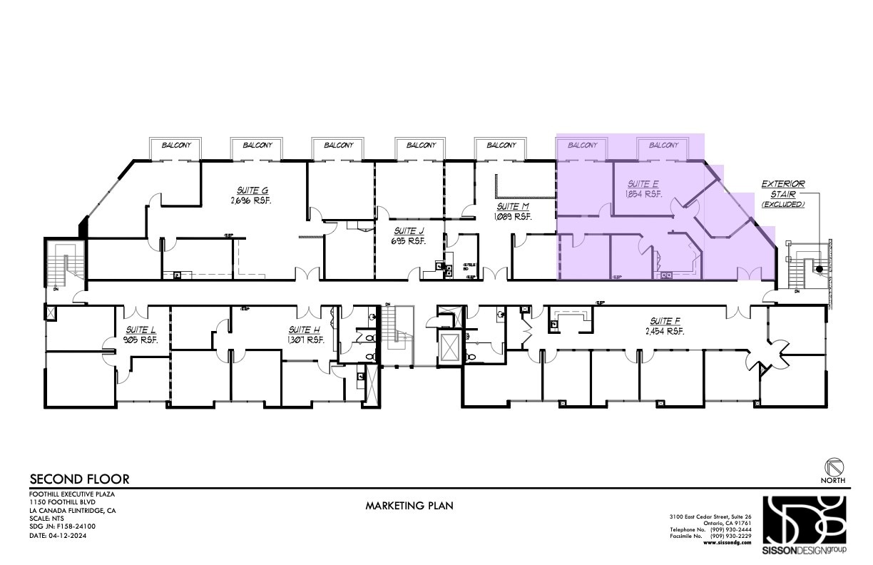 1150 Foothill Blvd, La Cañada Flintridge, CA à louer Plan d’étage type- Image 1 de 1