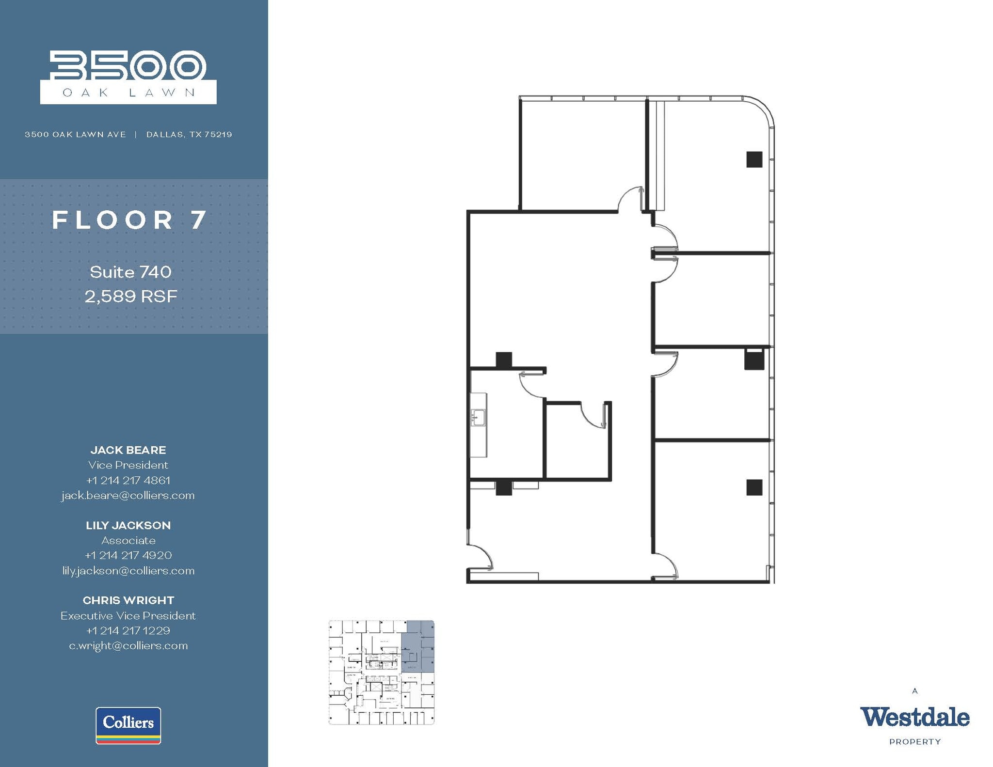 3500 Oak Lawn Ave, Dallas, TX for lease Floor Plan- Image 1 of 1